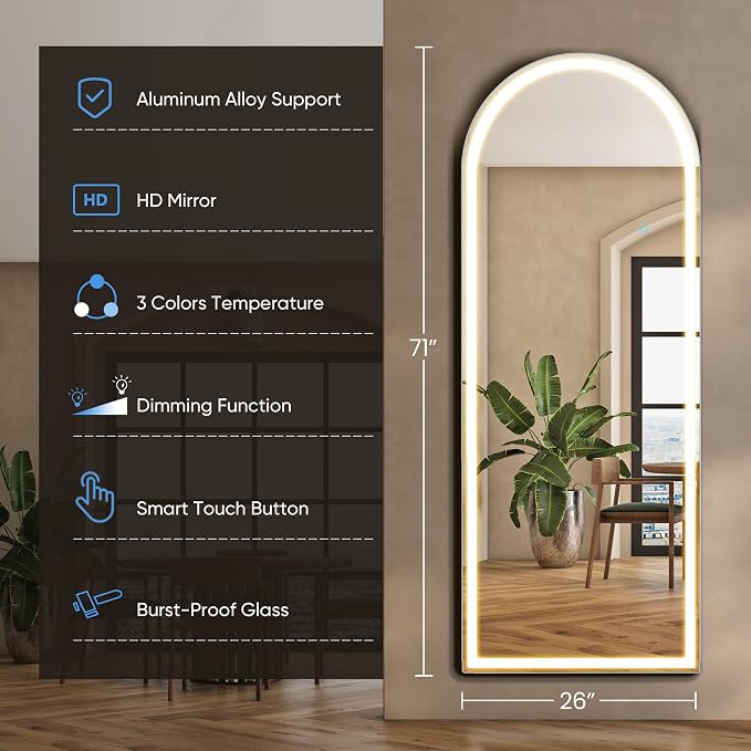 Mirror Full Length, Upgraded Body Wall Mirrors - Image 2