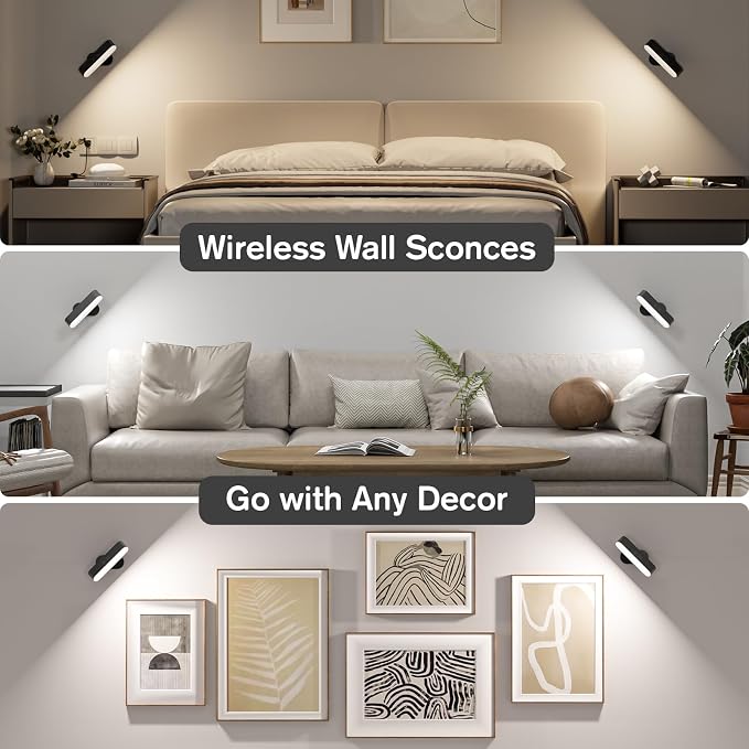Hensam Wireless Battery Operated Wall Sconces - Image 6