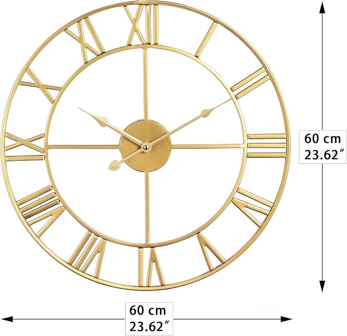 LEIKE Large Modern Wall Clocks, Silent Non Ticking, Battery Operated Roman - Image 4