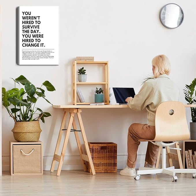 You Were Hired to Change It Motivational canvas Wall Art Empowering Quote wall - Image 6