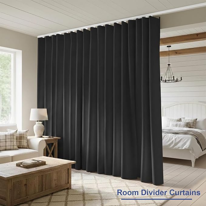 Room Divider Blackout Curtain Track Curtains Wall Dividers Panels Screen - Image 4