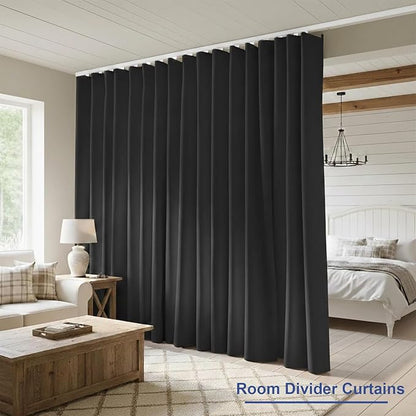 Room Divider Blackout Curtain Track Curtains Wall Dividers Panels Screen - Image 6