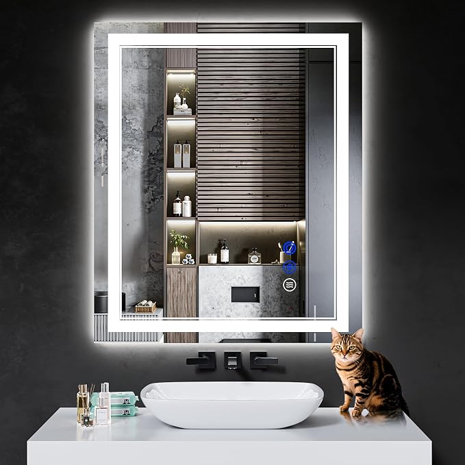 36"x30" LED Bathroom Mirror by INFINIGLASS