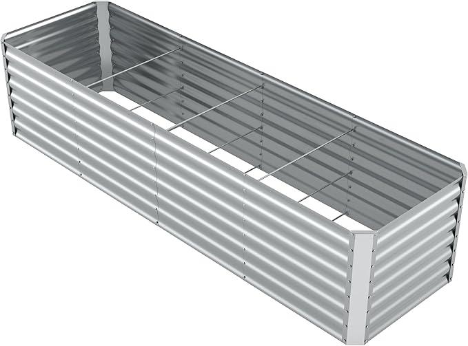 8X2.3X2FT Galvanized Raised Garden Beds Outdoor,Planter Raised Beds for Gardening, Vegetables, Flowers,Large Metal Garden Box,Deep Plant Flower pots Outdoor.