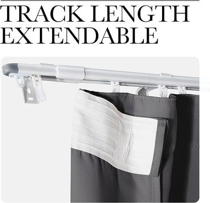 NICETOWN Door Curtain with Adjustable Ceiling Track, W34 x L 80" Thermal - Image 2