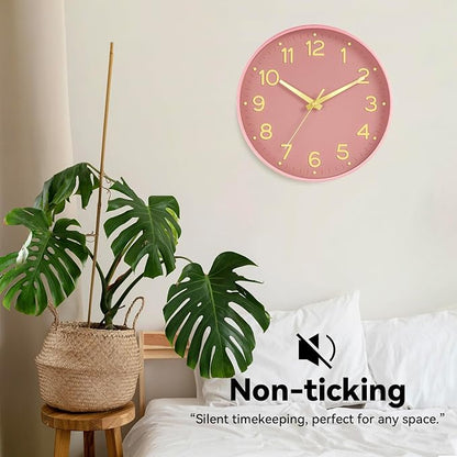 Roymnie Silent Wall Clocks Battery Operated 10 Inch-Modern Non Ticking Analog - Image 4