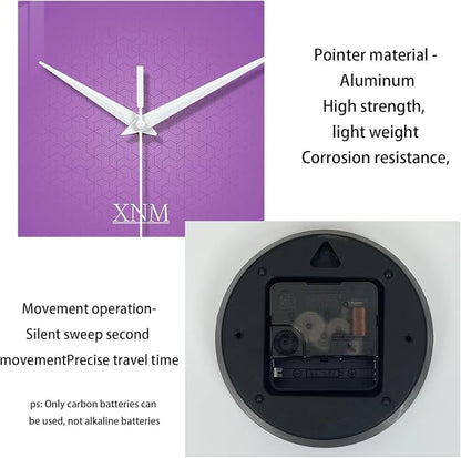 XNM Round Purple Wall Clock for Women 14 Inch Minimalist Wall Clocks for - Image 7