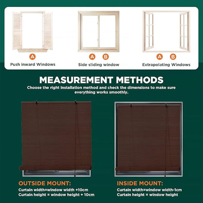 Bamboo Blinds for Interior Windows, Custom Roller Shades for Indoor Window and - Image 7