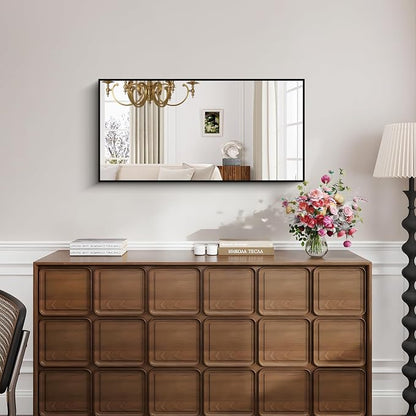 KOCUUY Black Bathroom Mirror, 20x40 Inch Rectangle Mirror - Image 2