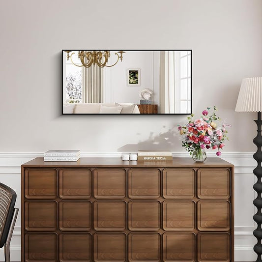 KOCUUY Black Bathroom Mirror, 20x40 Inch Rectangle Mirror - Image 2