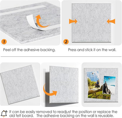 MaxGear Large Cork Board for Wall 48" x 36" Light Gray Bulletin Board, 12 Pack - Image 4
