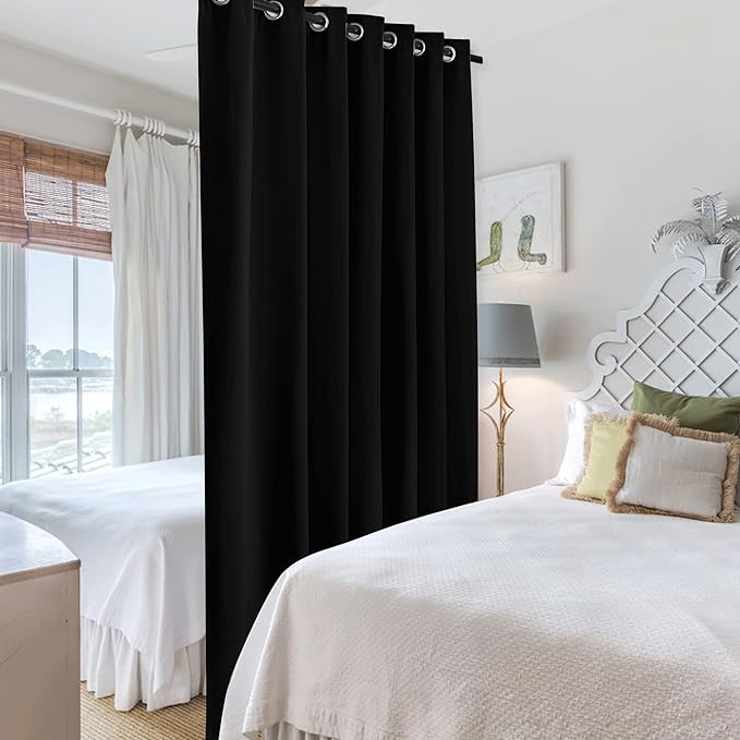 RYB HOME Extra Wide Curtains for Divider Room Separation Soundproof Temporary - Image 4
