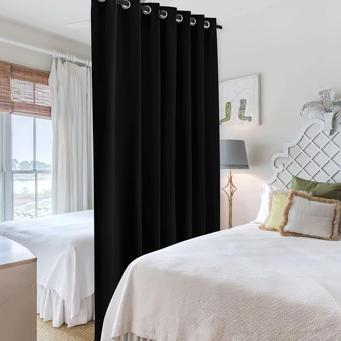 RYB HOME Space Divider Wall Panel, Room Darkening Drape - Image 4