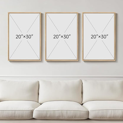 Large Framed Earth Tone Boho Abstract Wall Art - Image 3