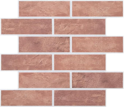 16-Pack 3D Faux Brick Acoustic Wall Panels, 11.8" x 11.8" PET Soundproof & by premiumqualitypeelandsticktile