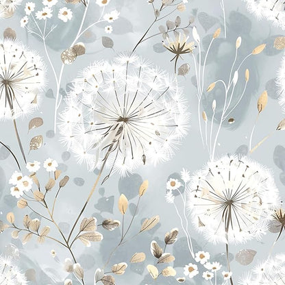 Nukofal Floral Wallpaper Peel and Stick Dandelion Wallpaper Floral Contact by Nukofal