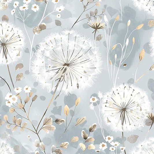 Nukofal Floral Wallpaper Peel and Stick Dandelion Wallpaper Floral Contact by Nukofal