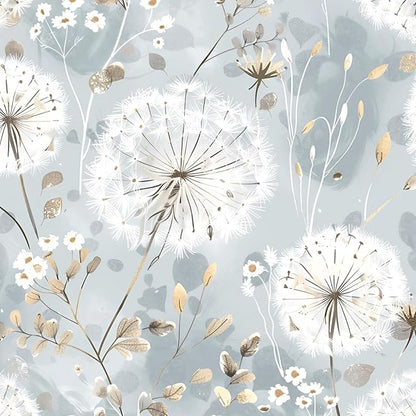 Nukofal Floral Wallpaper Peel and Stick Dandelion Wallpaper Floral Contact by Nukofal