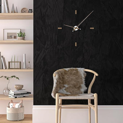30" x 160" Large Size Self Adhesive Felt Fabric Wallpaper Black Velvet - Image 8
