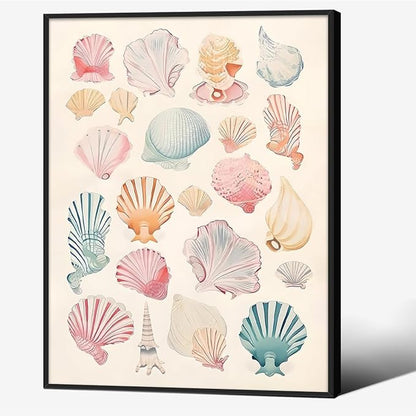 Pink Seashell Posters Coastal Cowgirl Canvas Wall Art Beach House Starfish by Unknown