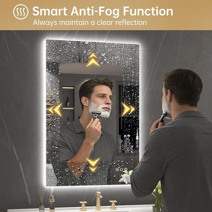 LOVESPEJO 24"x36" Backlit Mirror Bathroom, LED Bathroom Mirror - Image 4
