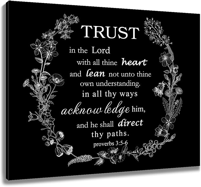 EOBTAIN Black and White Bible Wall Art by EOBTAIN