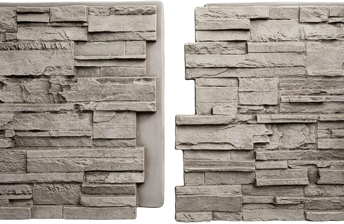 EverStone Cascade Faux Stone Panel, 48 5/8"W x 24 3/4"H x 1 1/4"D, Desert Sand - Image 8