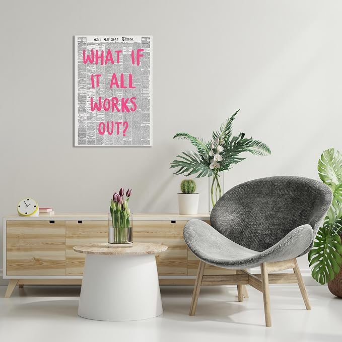 Liyark Retro Trendy Newspaper Canvas Wall Art What If All Works Out Poster - Image 4