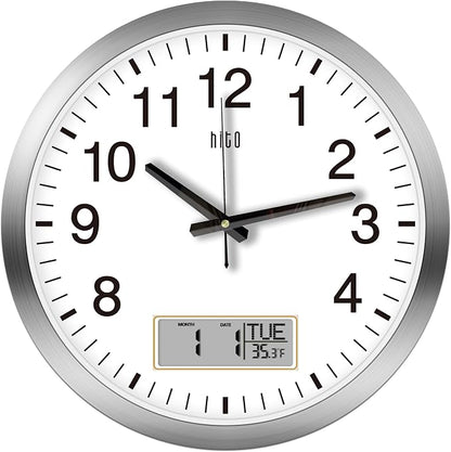 HITO 16 Inch Silent Wall Clock Battery Operated by hito
