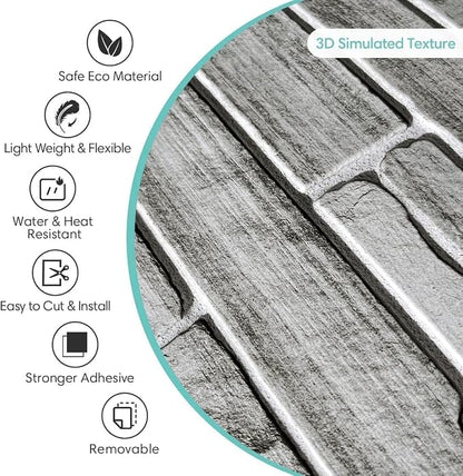 Commomy Peel and Stick Stone Wall Panels - Image 4