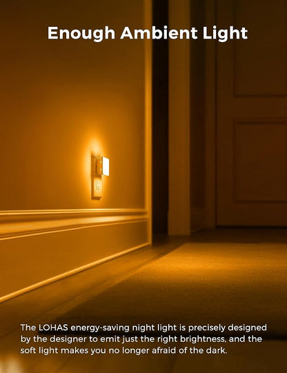 L LOHAS LED Night Lights Plug into Wall 2-Pack, 0.3W Plug in Night Light - Image 4