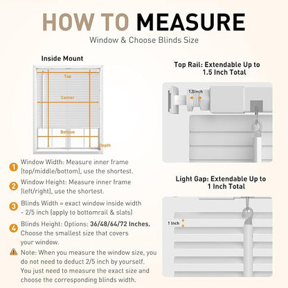 No Drill No Tool 1" Vinyl Mini Blinds, Light Filtering Horizontal Window Blinds - Image 6