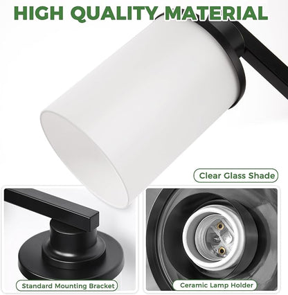 DORESshop 17 Inch Bathroom Light Fixtures, 3-Light Black Bathroom Vanity Light - Image 4