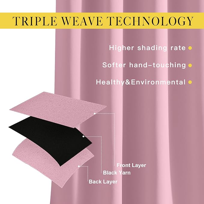 NICETOWN Privacy Room Divider Curtain Thermal Blackout Curtain - Image 3