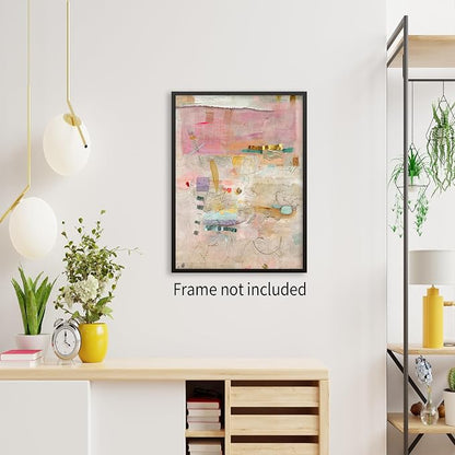 Medpol Abstract Modern Watercolor Painting Wall Art Trendy Vibrant Pastel - Image 7