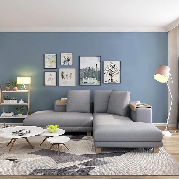 Safiyya Blue Peel and Stick Wallpaper Grey Blue Contact Paper Decorative - Image 3