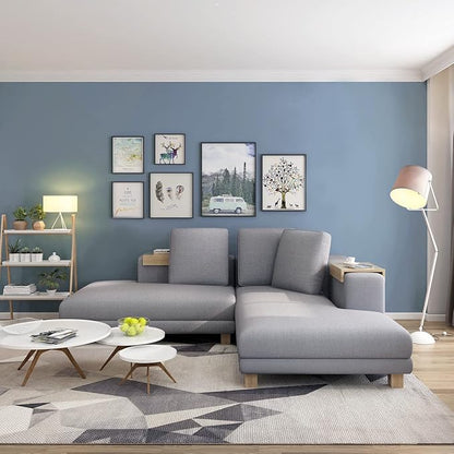 Safiyya Blue Peel and Stick Wallpaper Grey Blue Contact Paper Decorative - Image 3