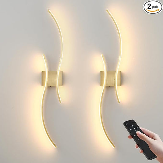 Battery Operated Wall Sconces Set of Two by KARTOOSH