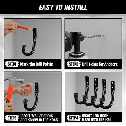 Heavy Duty Garage Storage Hooks, 12-piece Bike Hooks - Image 5