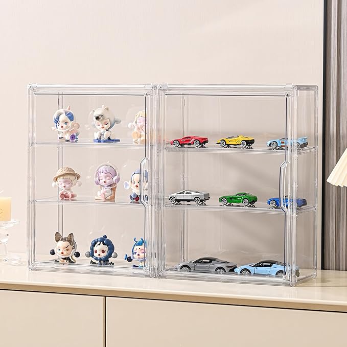 4 Pack 3 Tier Clear Display Case - Image 7