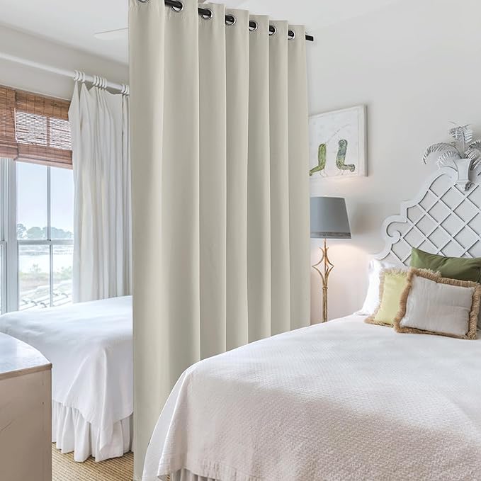 RYB HOME Blackout Curtains Room Divider, Total Privacy Wall Divider Screens - Image 4
