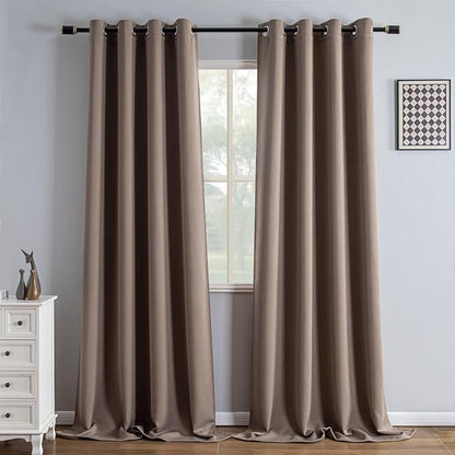 IGEMAEVE Blackout Curtains 96 Inch Length 2 Panels Set, Grommet Energy Saving by IGEMAEVE