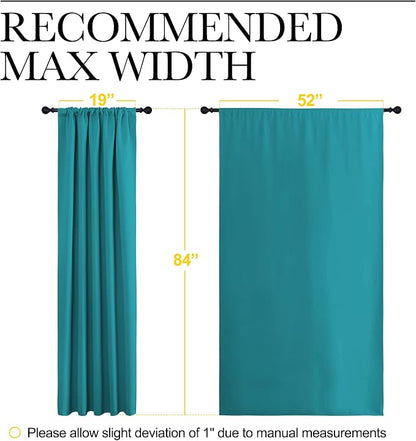NICETOWN Peacock Blue Blackout Curtains Panels - Image 7