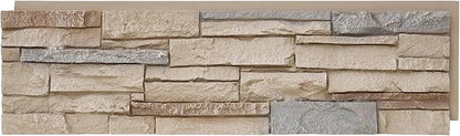 Faux Stone Wall Panels 2-Pack PU Stone Veneer Siding, Mortarless Faux Rock - Image 2