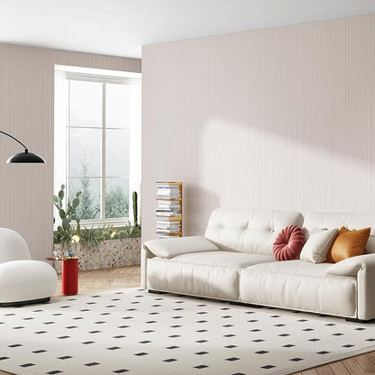 Beige Faux Grasscloth Wallpaper Peel and Stick Linen Textured 24"x394" Upgraded - Image 7