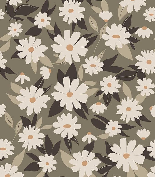 Floral Wallpaper Peel and Stick, 17.3‘’×78.7‘’ by LUKUUI