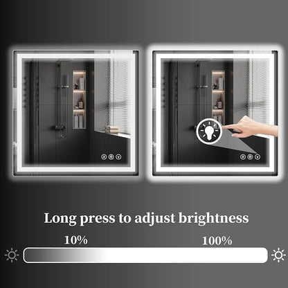 Koonmi 36"x36" LED Mirror for Bathroom, 90CRI Anti-Fog Vanity Mirror - Image 5