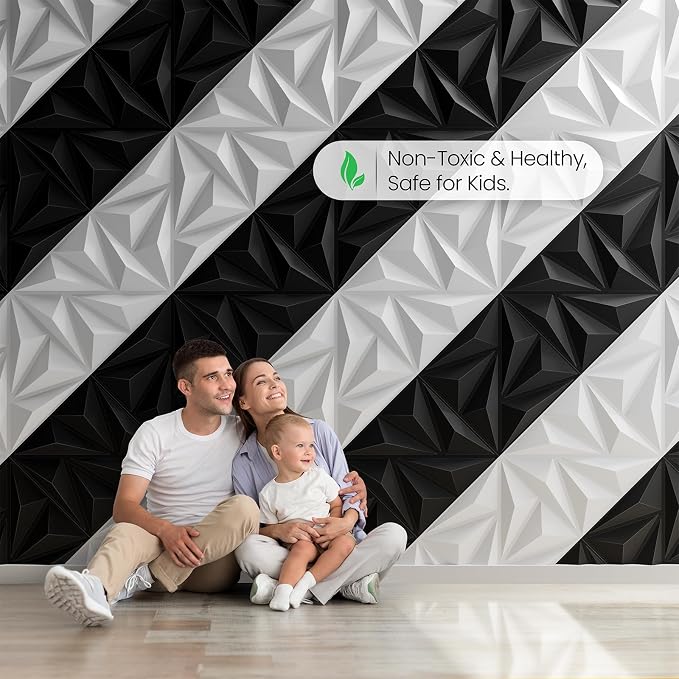 Sonicism Wall Panels Upgrade 72 Pack, 0.7”x11.8”x11.8”Pyramid 3D Wall Panels - Image 6