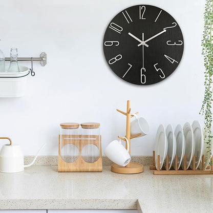 AIRUIFU Wall Clock 12 Inch Silent Non-Ticking Modern Clocks Battery Operated - Image 6