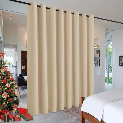 RYB HOME Decor Freestanding Office Partition Wall Divider Curtain, Grommet Top by RYBHOME
